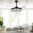 thumbnail image 1 of 42" Modern Smart Ceiling Fan with Light Bluetooth Speaker 3 Color Dimming Ceiling Lighting Fan Chandelier W/ Remote APP Control, 1 of 12