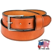 42" Occidental Leather 1 1/2" Wide Hand Finish Bridle Leather Pant Belt Chestnut