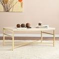 thumbnail image 1 of 42" Off White Manufactured Wood And Metal Rectangular Coffee Table, 1 of 5