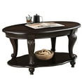 thumbnail image 1 of 42" Oval Coffee Table For Living Room, 2 Solid Wood Shelf, Classical Design, Easy To Up 42", With Shelf Living, Heat- Surface, Assembly Required, 1 of 5