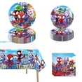 thumbnail image 1 of 42 PCS Spidey Birthday Decorations Tableware Set, Spidey Plates and Napkins Party Supplies Includes 20 PCS Paper Plates, 20 PCS Napkins and 2 PCS Tablecloth, 1 of 3
