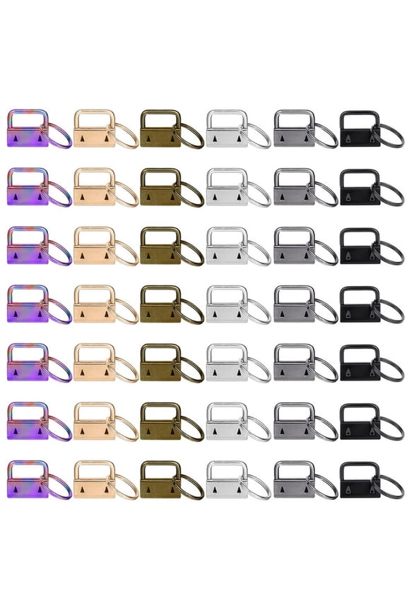 42-Pack 6-Color Webbing Clips with Keychain (25mm)