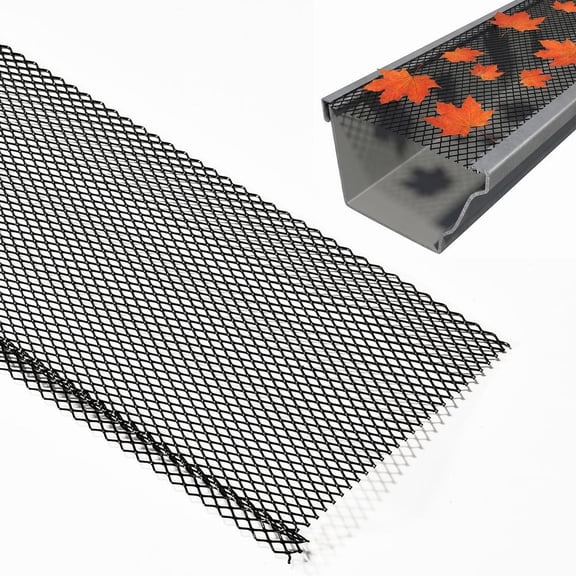 42 Pack 6 in Gutter Guard Covers 126 ft, Heavy Duty Steel Leaf Filter with Mesh Screen, Easy Snap-in Install for 4/5/6 in Gutters