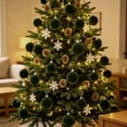 thumbnail image 1 of 42-Pack Velvet Christmas Ball Ornaments Set, Flocked Hanging Baubles, Assorted Sizes, Xmas Tree Holiday Decor, 1 of 8