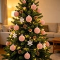 thumbnail image 1 of 42-Pack Velvet Christmas Ball Ornaments Set, Flocked Hanging Baubles, Assorted Sizes, Xmas Tree Holiday Decor, 1 of 8