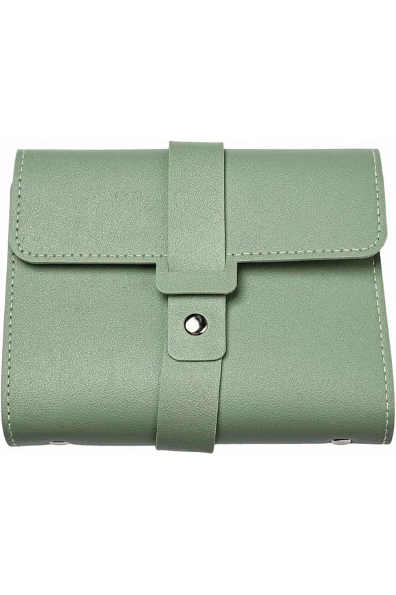 42 Pairs Foldable Book Design Travel Jewelry Storage Case Charms Holder Case Portable Stud Bag PU Leather Earring Organizer