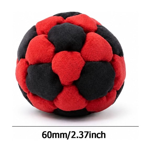 42-Panel Sand Filled Soccer-Shaped Knitted Footbag Sack - 2026 Colorful Patchwork Hacky Balls, Handmade Soft Juggling Relief Fidget Outdoor Kickball for Beginners & Pros