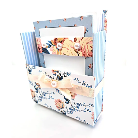 42-Pc Stationery Gift Box Set W/Reusable Desktop Organizer Box And Gold Pen - Vi