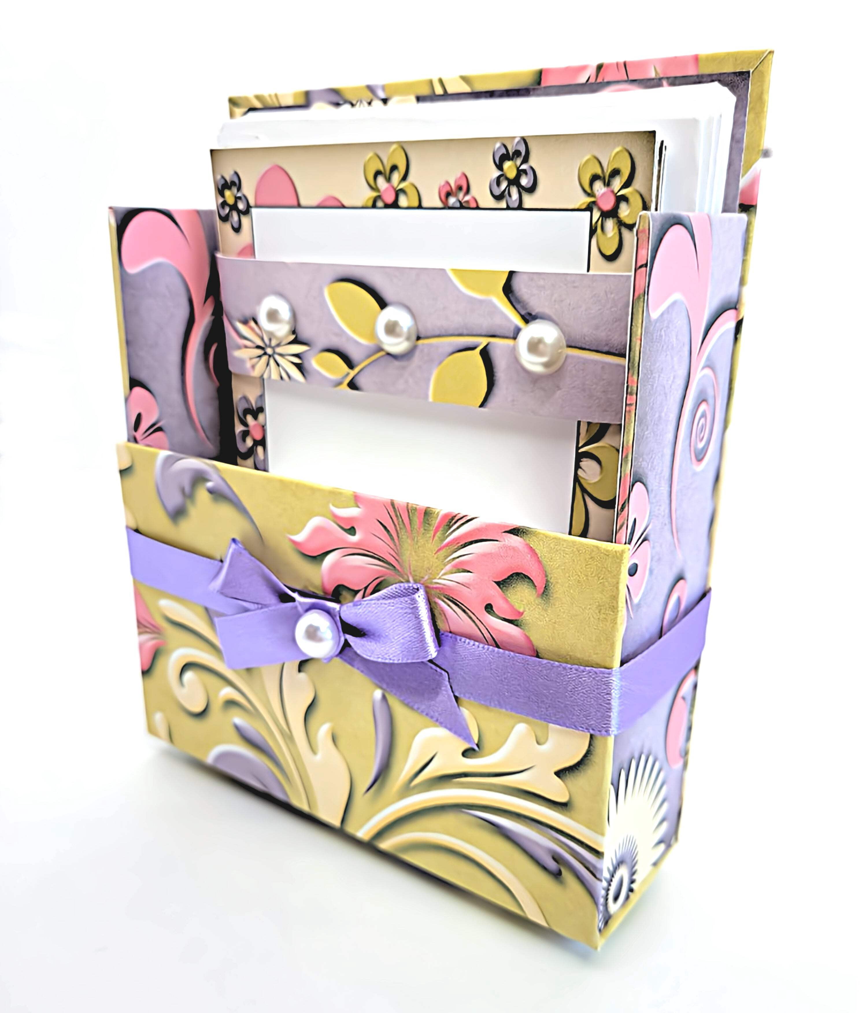 42Pc Stationery Gift Box Set w/Reusable Desktop Organizer Box &