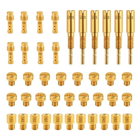 42 Pcs Carburetor Jet Kit Replacement for Mikuni Main & Pilot Slow Jet N100.604 VM28/486 VM4/042 VM22/210