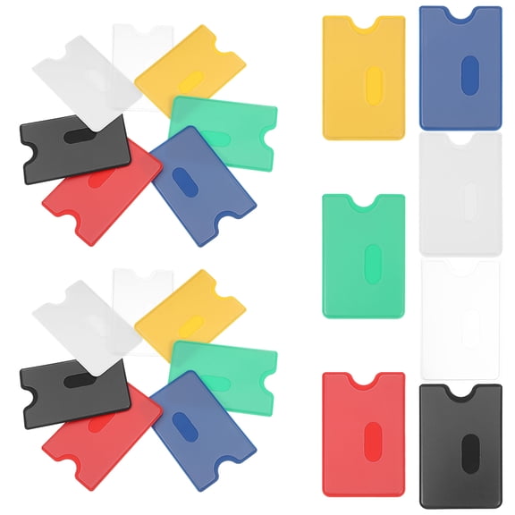 HINTRMENT 42Pcs Plastic Card Protectors PVC Material Assorted Colors for Home Use Compact Sleeve