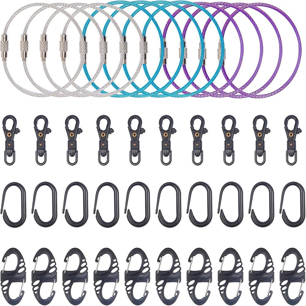 42 Pcs Spring Backpack Clasps with Plastic Double Lock Clips Dual ...