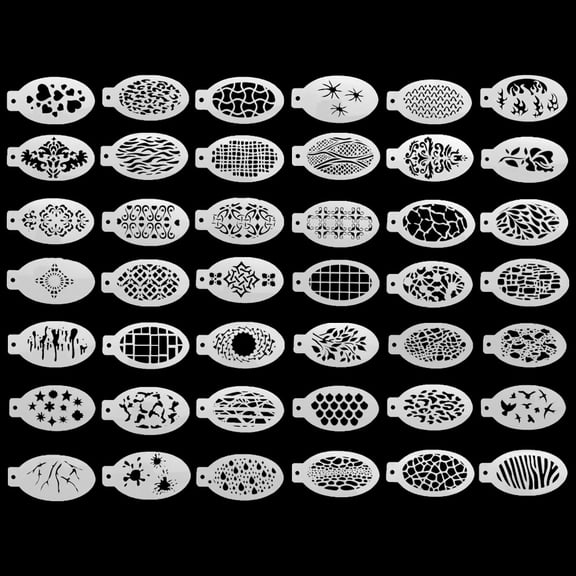 42 Pcs Stencils DIY Crafts Drawing Template for Rock Painting Scrapbooking Paper Card Embossing Album Decorative