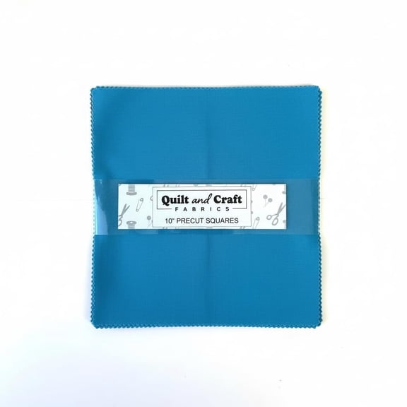 42-Piece 10" Fabric Squares - Premium Cotton Quilting Precuts (Sea Palette)