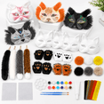42-Piece Therian Cat Mask DIY Craft Kit for Family Creative Costuming ...