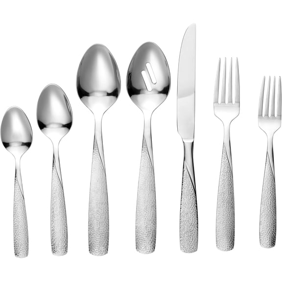 42 Pieces Stainless Steel Flatware Set - Service for 8, Dishwasher Safe, Durable and Rust-Resistant, Ella