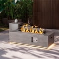 thumbnail image 1 of Vornel 42" Propane Fire Pit Table with LED Light - 50,000 BTU with Wind Guard(Light Brown/Warm Light), 1 of 6