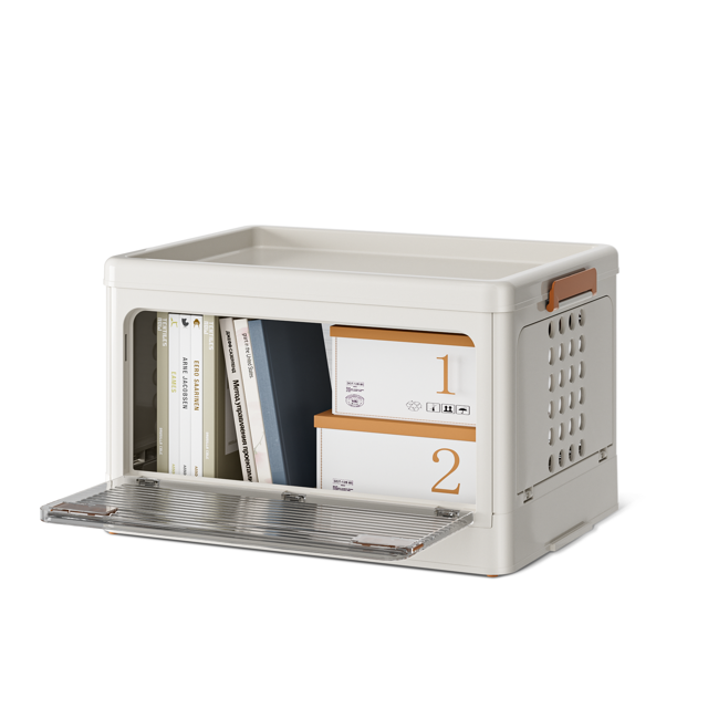 42 QT Stackable Plastic Storage Bins with Lids, Twodoor Plastic