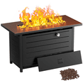 thumbnail image 1 of Philergo 43" Rectangular Gas Fire Pit Table, 60,000 BTU Propane Fire Pits for Outside with Lid and Lava Rock, 1 of 13