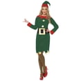 thumbnail image 1 of 42" Red and Green Elf Women Adult Christmas Costume - Small, 1 of 2