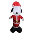 thumbnail image 1 of 42" Red and White Inflatable Peanuts LED Light Snoopy Santa Claus Christmas Outdoor Decor, 1 of 3