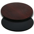 thumbnail image 1 of 42" Round Black/Mahogany Reversible Laminate Table Top, 1 of 1