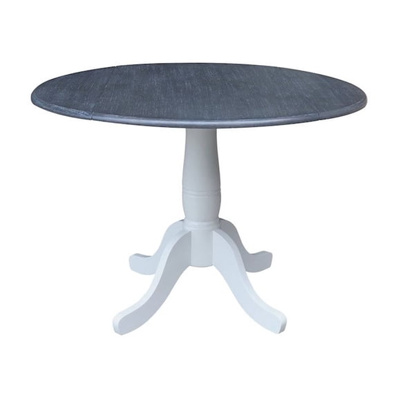 International Concepts 42" Round Dual Drop Leaf Pedestal Dining Table 29.5" High
