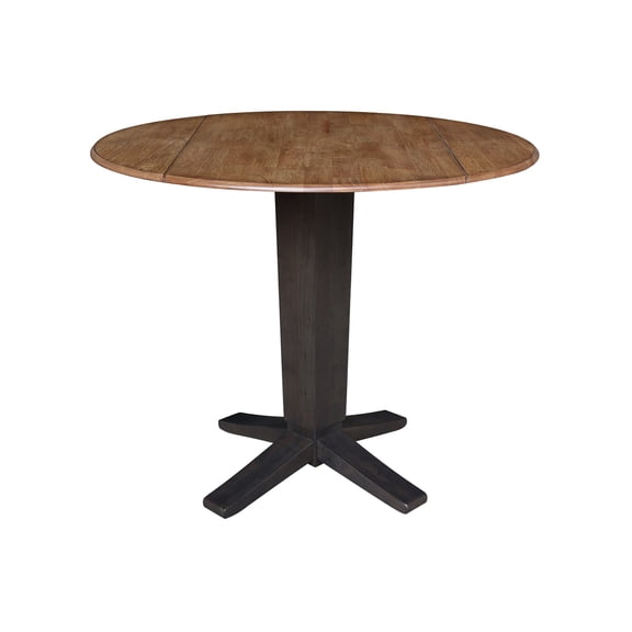 International Concepts 42" Round Dual Drop Leaf Pedestal Dining Table