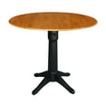 thumbnail image 1 of 42" Round Dual Drop Leaf Pedestal Table - 36.3"H  Black Cherry, 1 of 7