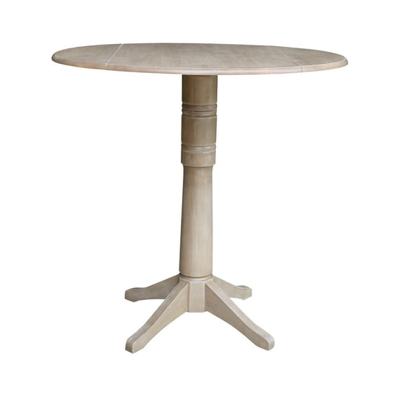 International Concepts 42" Round Dual Drop Leaf Pedestal Table - 42.3"H
