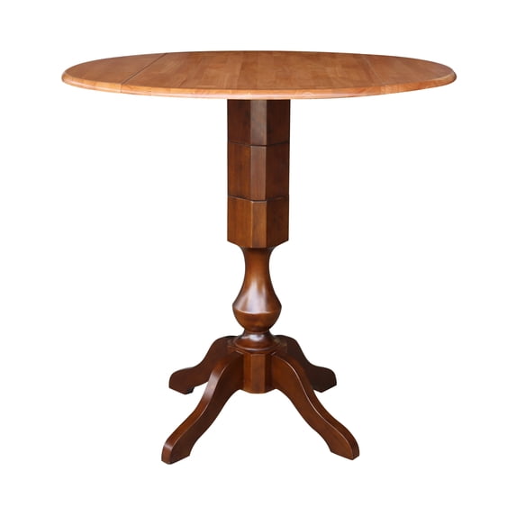 42" Round Dual Drop Leaf Pedestal Table - 42.3"h