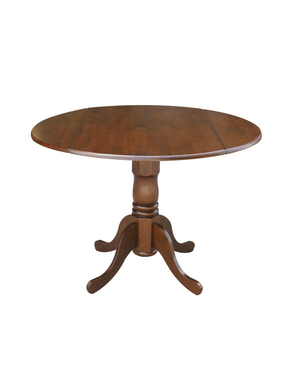 42" Round Dual Drop Leaf Pedestal Table