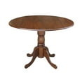 42" Round Dual Drop Leaf Pedestal Table