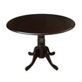 thumbnail image 1 of International Concepts 42" Round Dual-Drop Leaf Pedestal Table, Rich Mocha, 1 of 7