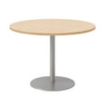 thumbnail image 1 of 42" Round Pedestal Table - Maple Top - Silver Base, 1 of 3