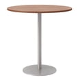 thumbnail image 1 of 42" Round Pedestal Table - River Cherry Top - Silver Base - Bistro Height, 1 of 3
