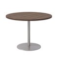 thumbnail image 1 of 42" Round Pedestal Table - Studio Teak Top - Silver Base, 1 of 3
