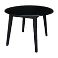 thumbnail image 1 of 42" Round Solid Wood Dual Drop Leaf Table in Black, 1 of 6