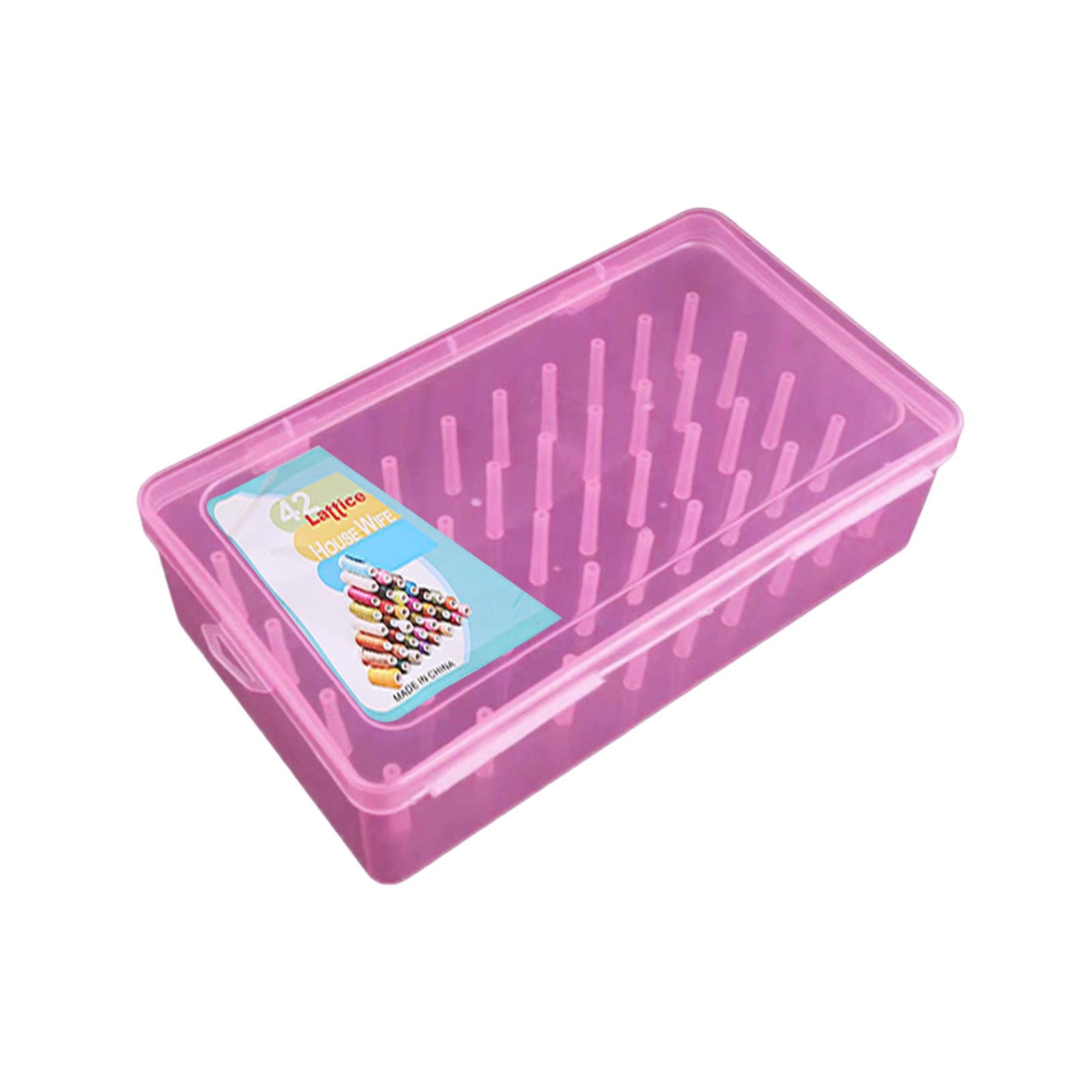 42 Sewing Threads Storage Box Bobbin Carrying Case Container Holder Transparent Wire Storage Organizer Sewing Reel