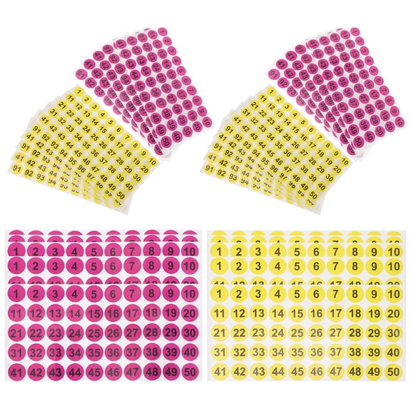 42 Sheets Clothing Labels Stickers Number 1-100 for Storage Bins