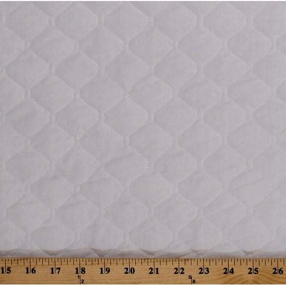 42" Single Face White Quilted Fabric by the Yard (262-000)
