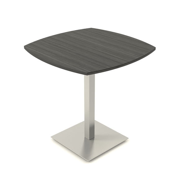 42" Small Arc Boat Bistro Height Table Square Metal Base Bar Table