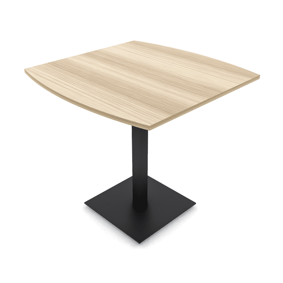 42" Small Arc Rectangle Bistro Height Table Square Metal Base Bar Table