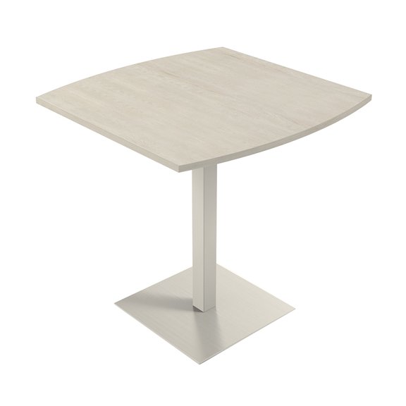 42" Small Arc Rectangle Bistro Height Table Square Metal Base Bar Table