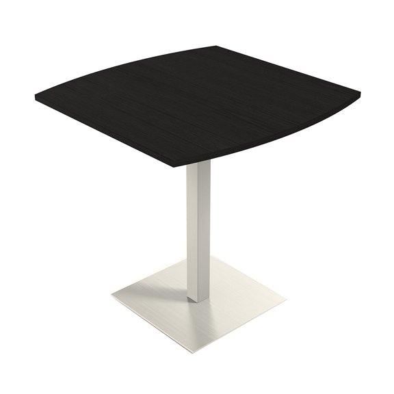 42" Small Arc Rectangle Bistro Height Table Square Metal Base Bar Table