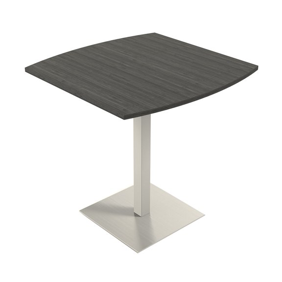 42" Small Arc Rectangle Bistro Height Table Square Metal Base Bar Table