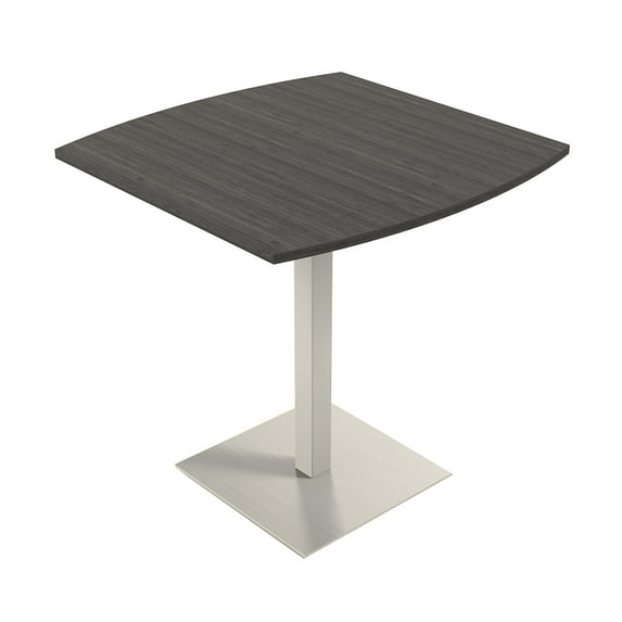 42" Small Arc Rectangle Bistro Height Table Square Metal Base Bar Table