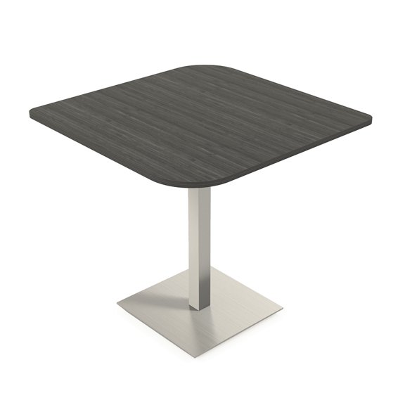 42" Small Dou Bistro Height Table Square Metal Base Bar Table