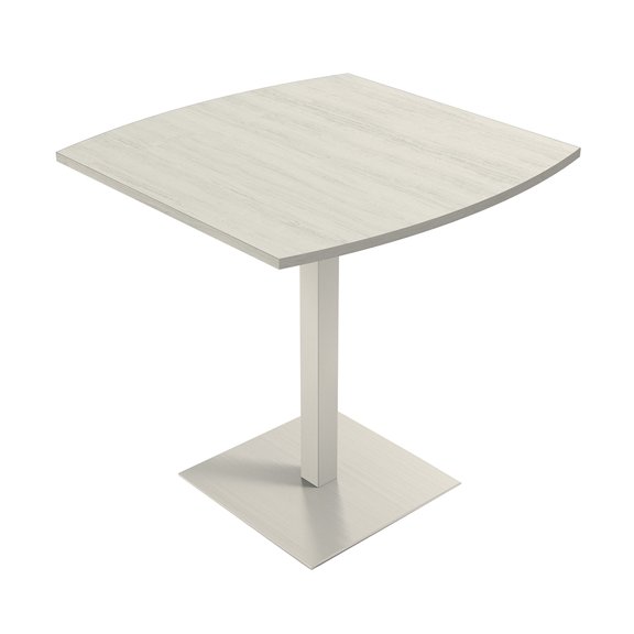 42" Small Arc Rectangle Bistro Height Table Square Metal Base Bar Table