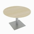 thumbnail image 1 of 42" Small Round 4 Person Conference Room Table With Square Metal Base, 1 of 4
